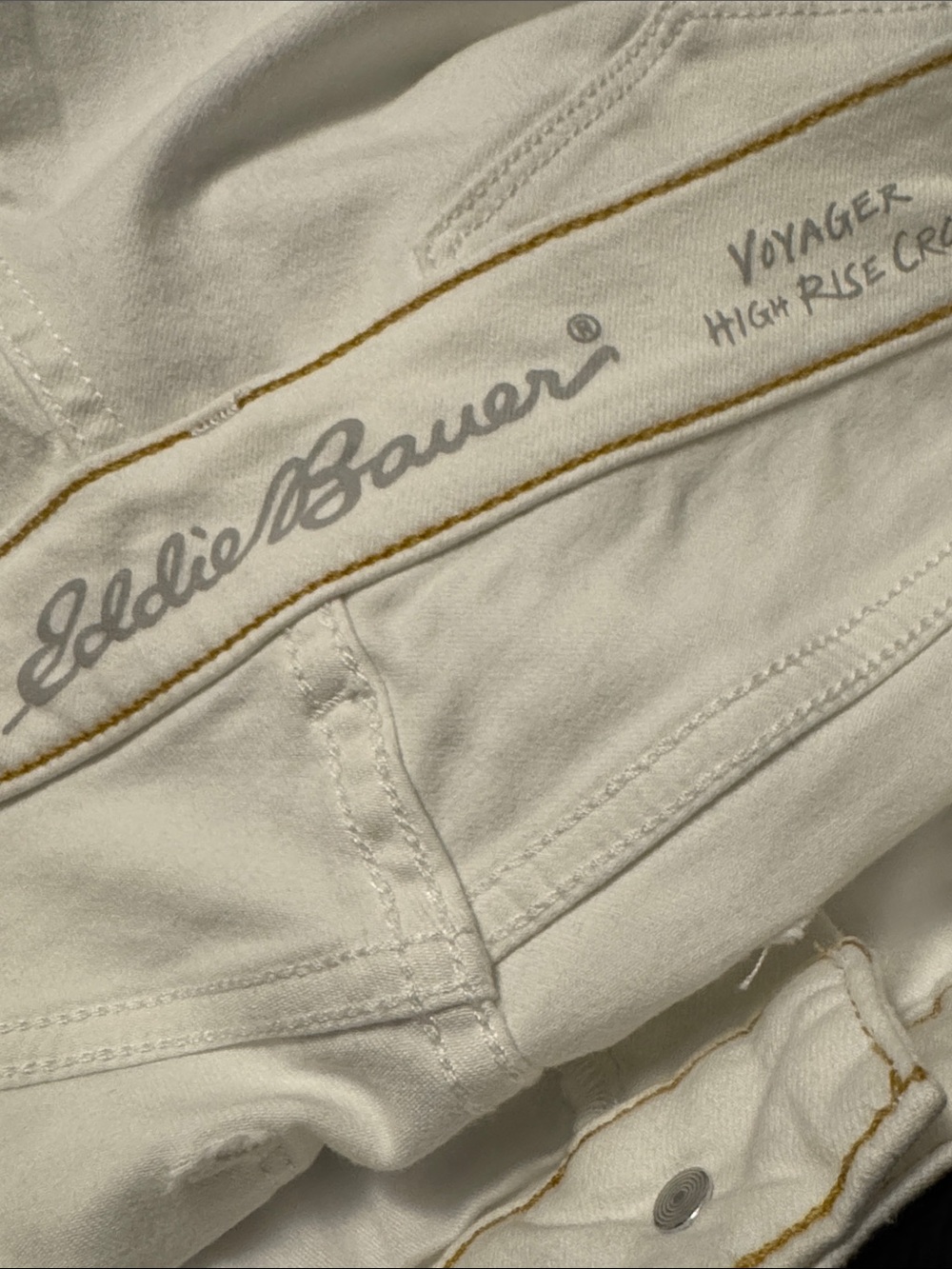Eddie Bauer high rise crop jeans White voyager - Picture 5 of 6